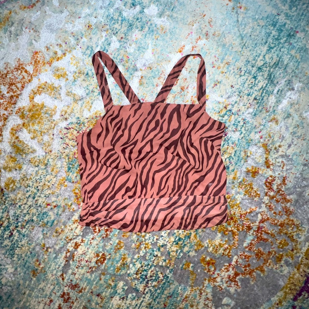 ASTR The Label Cross Back Animal Zebra Print